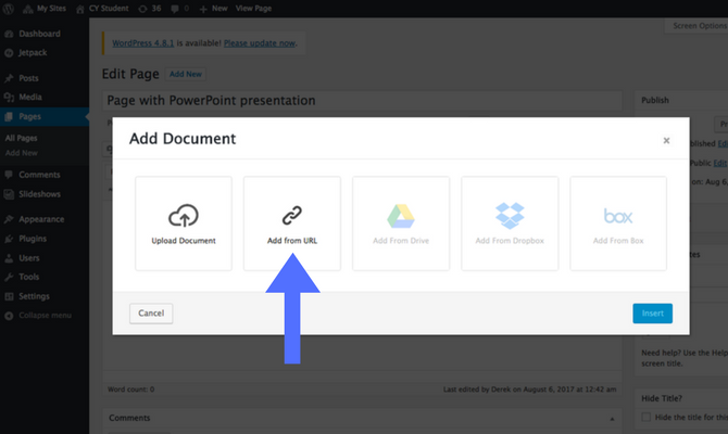 Adding PowerPoint step 3 screenshot