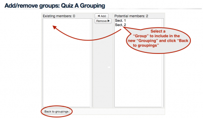 Groups and groupings screenshot 5