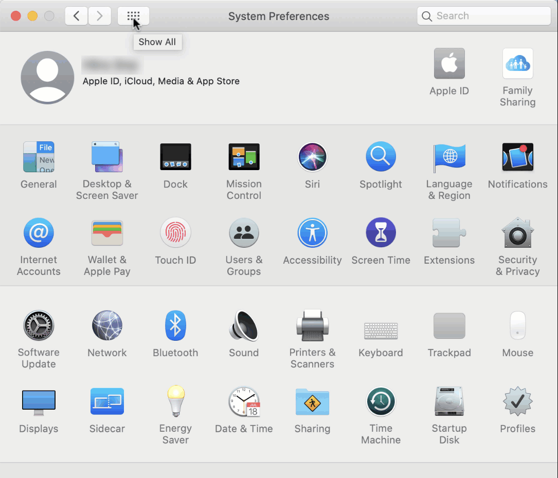 Gif showing how to allow camera, microphone, and screen capture in the macOS Security & Privacy Settings under System Preferences.