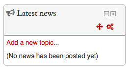 Screenshot 2: "Add a new topic" is found under the latest news block.
